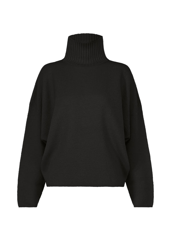 STRETCHY WOOL Top Black