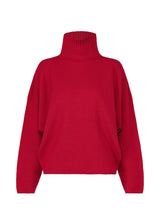 STRETCHY WOOL Top Nadeshiko Red