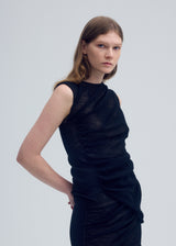 AMBIGUOUS WOOL Top Black