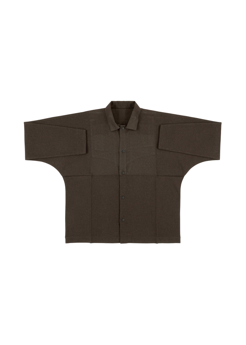 WOOL LIKE COMPACT SHIRT Shirt Charcoal Grey