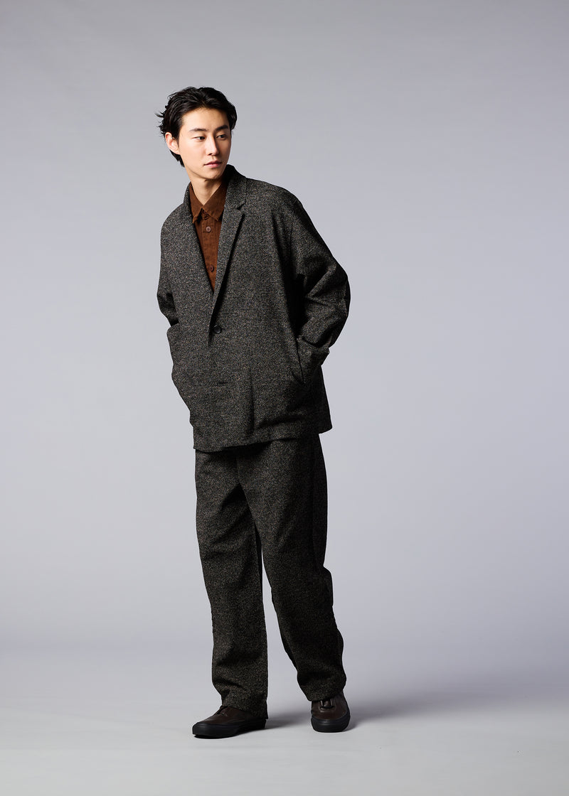 HYBRID WASHI KNIT Jacket Brown