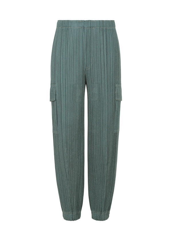 COTTON DENIM Trousers Indigo Green Denim