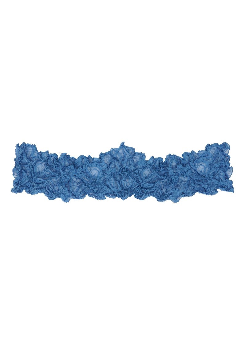 WAVY SHIBORI SCARF Stole Blue Salt