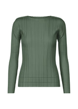 SOFT PLEATS Top Steel Green