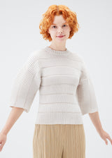 JIGGLY KNIT Top Beige