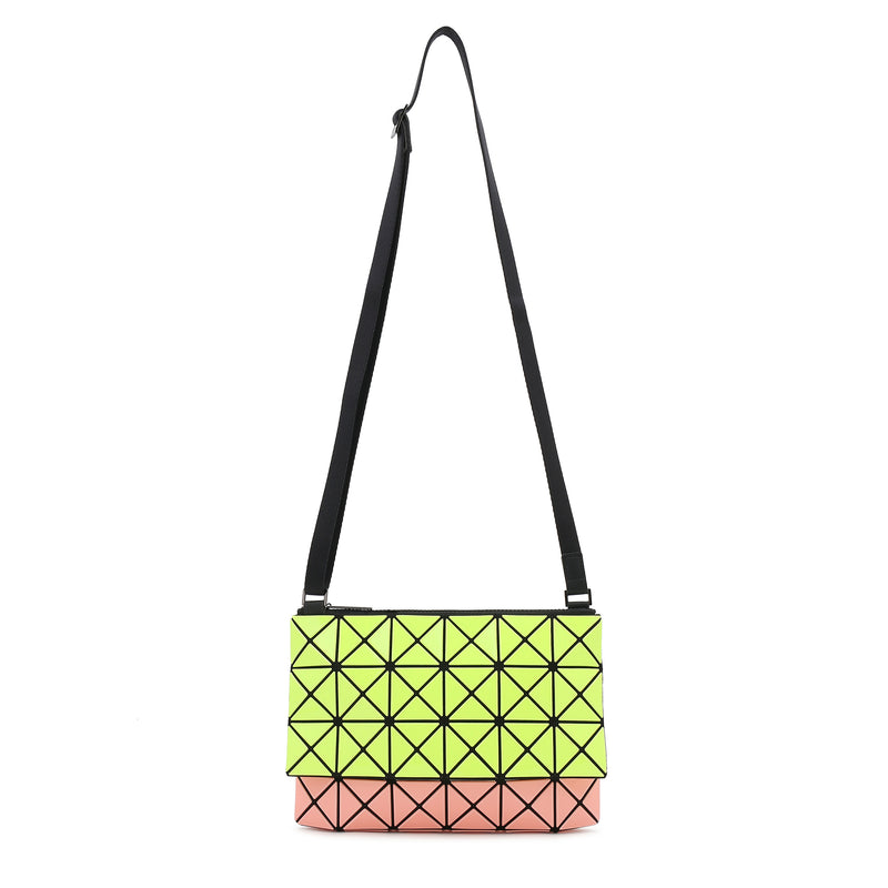 PRISM KANGAROO Shoulder Bag Yellow x Coral Pink
