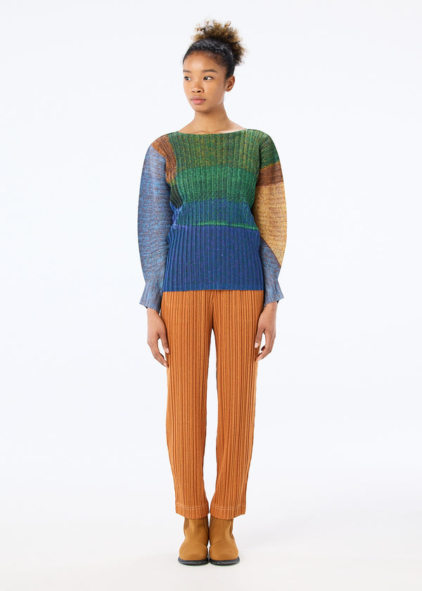 MIXING RIB Top Green | ISSEY MIYAKE EU